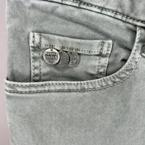 2/$30 Odd Molly Main Purpose 27 Pants Trousers Jeans Green Skinny Soft Casual - Picture 3 of 11